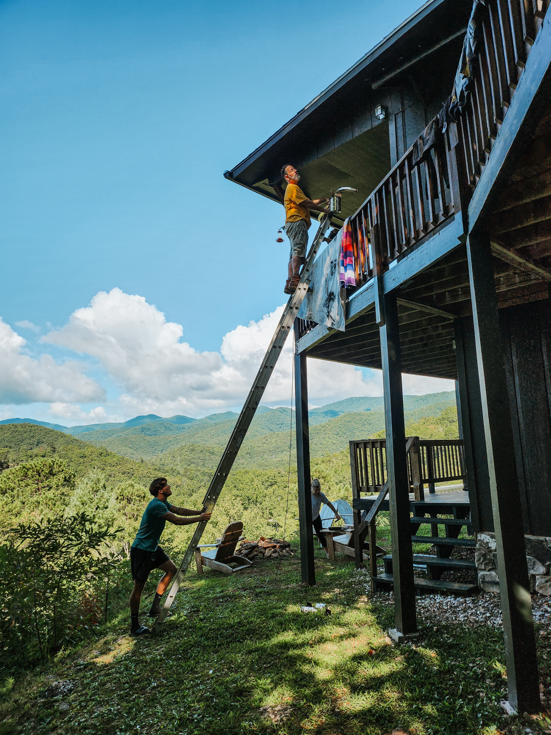Our painting process for the exterior of our cabin in Andrews North Carolina