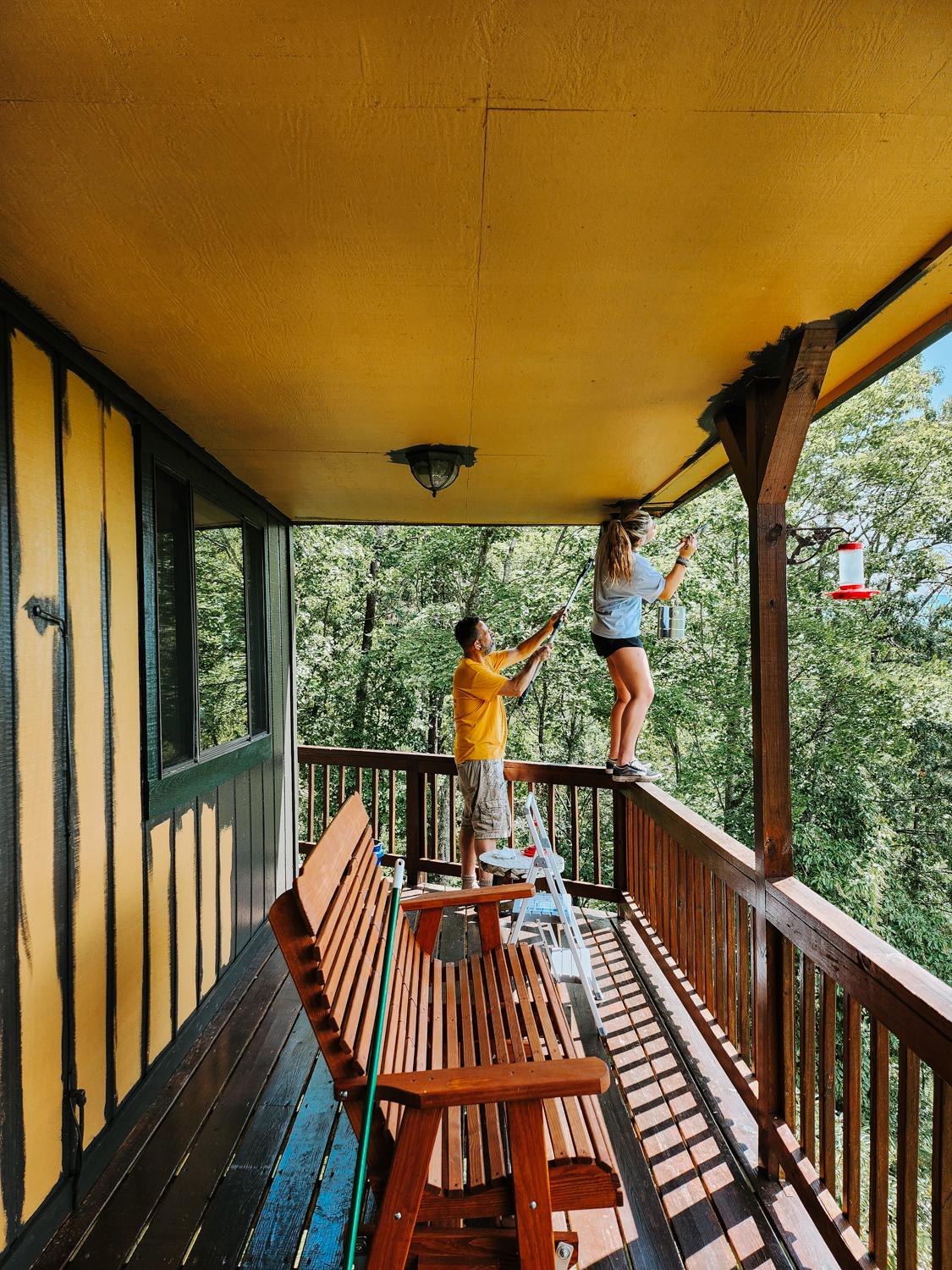 Our painting process for the exterior of our cabin in Andrews North Carolina