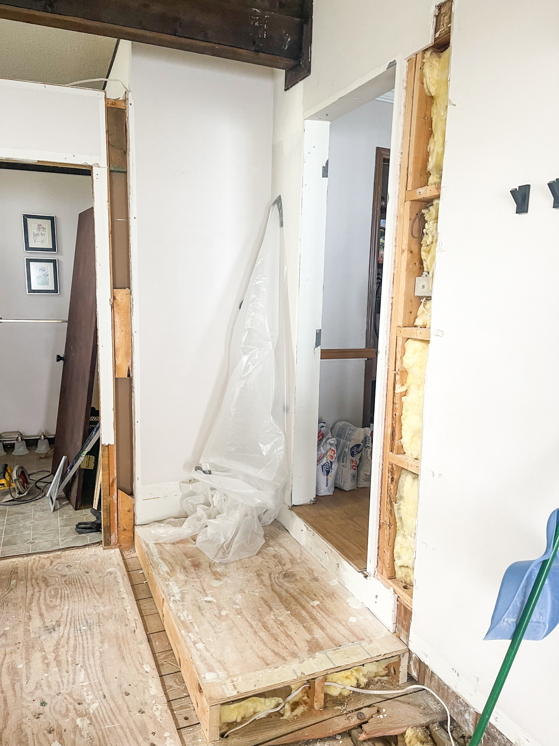 taking out the entry wall for open concept