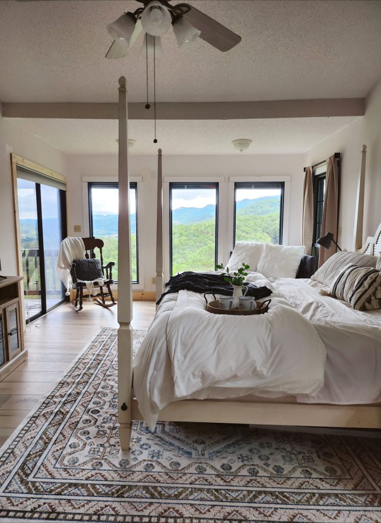 Cozy Cabin: Epic Primary Bedroom Floor Makeover