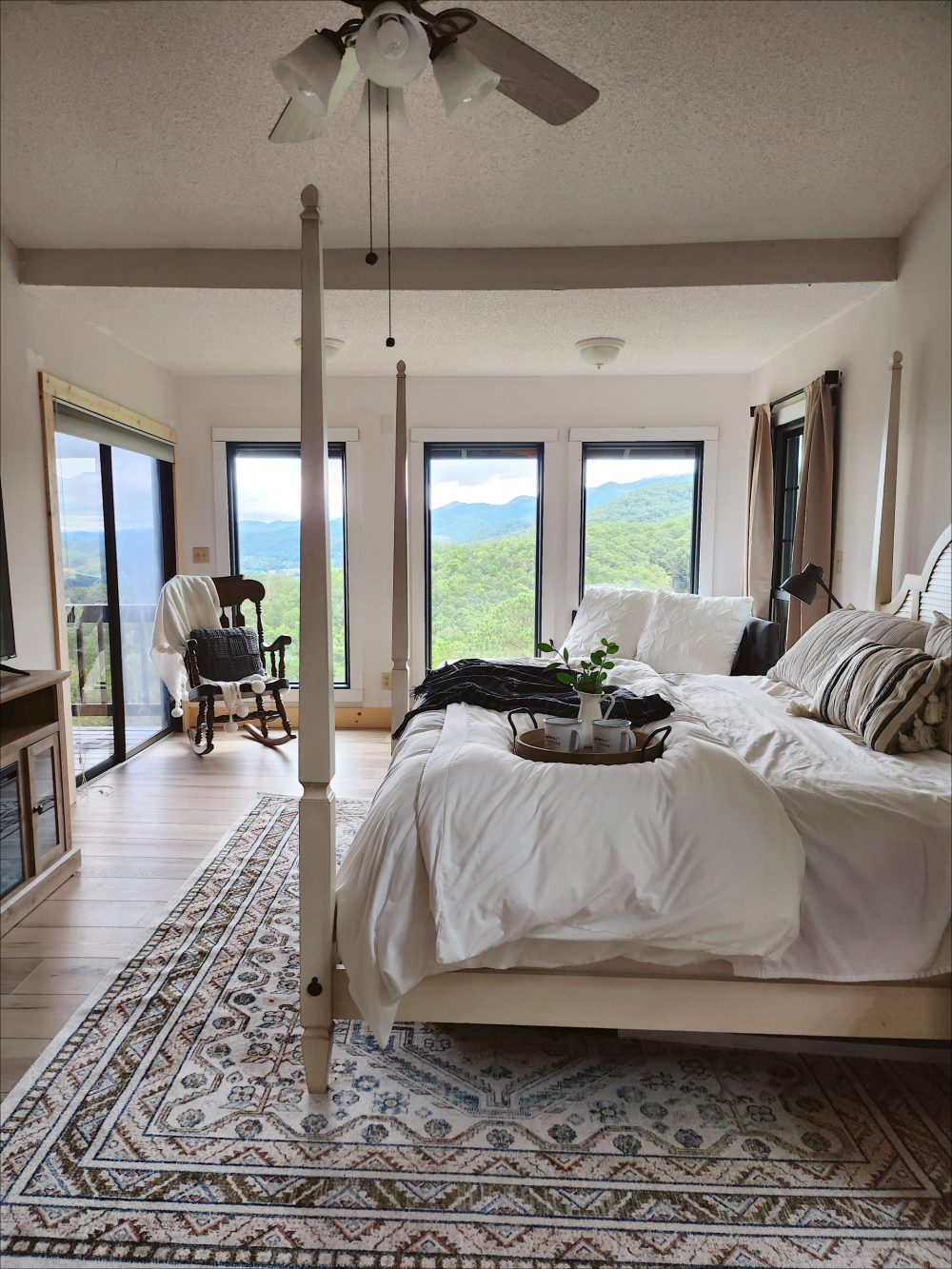 Cozy Cabin Makeover: Epic Primary Bedroom Floor Before and After