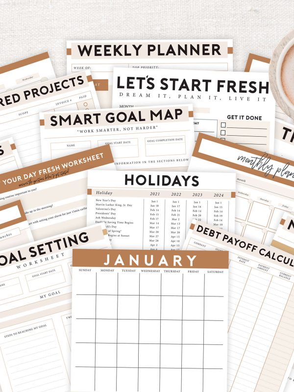 Planning Worksheet Printable Bundle