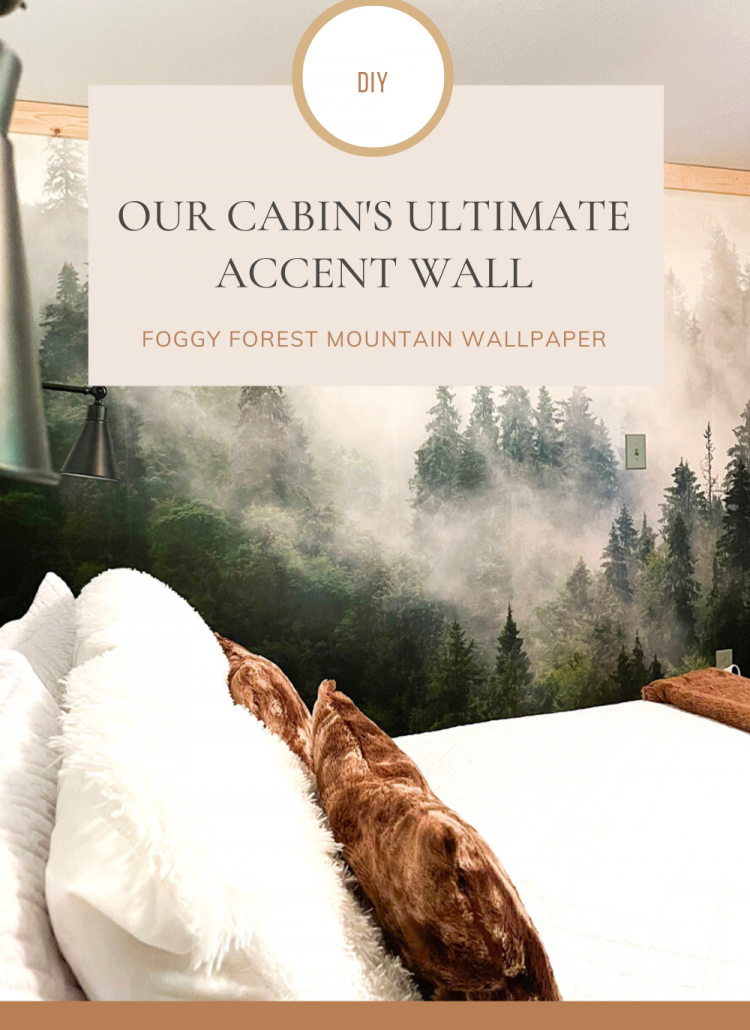 Foggy Forest Mountain Wallpaper Mural: A perfect accent wall for our cabin retreat!
