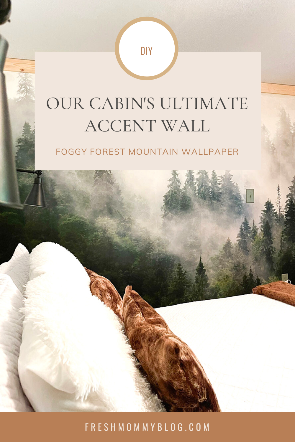 Our cabin's ultimate accent wall.