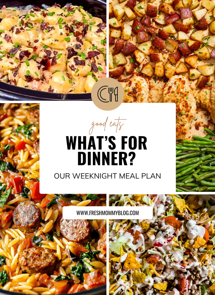 What's for dinner? We're sharing our weeknight meal plan. Every recipe is loved by our entire family of 8 and super easy to make.