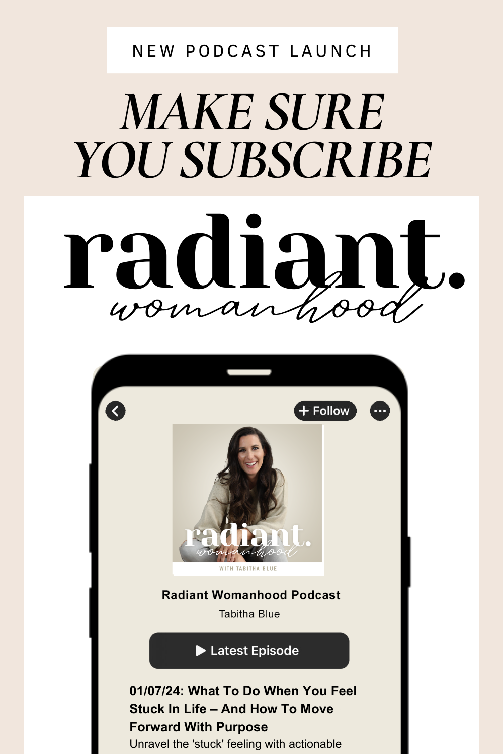 Make sure you subscribe to the Radiant Womanhood Podcast!